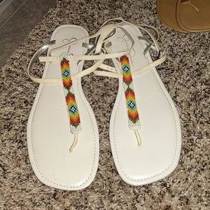 Jessica Simpson Shoes - Jessica Simpson beaded sandals size 9 Jessica Simpson Shoes - Jessica Simpson beaded sandals size 9